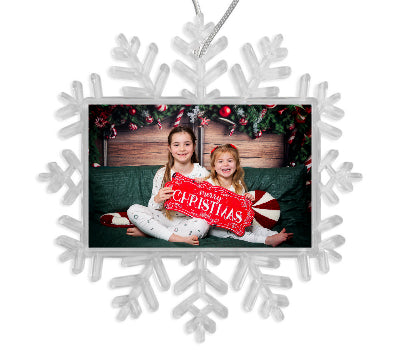 Personalised Snowflake Bauble | 70mm x 45mm